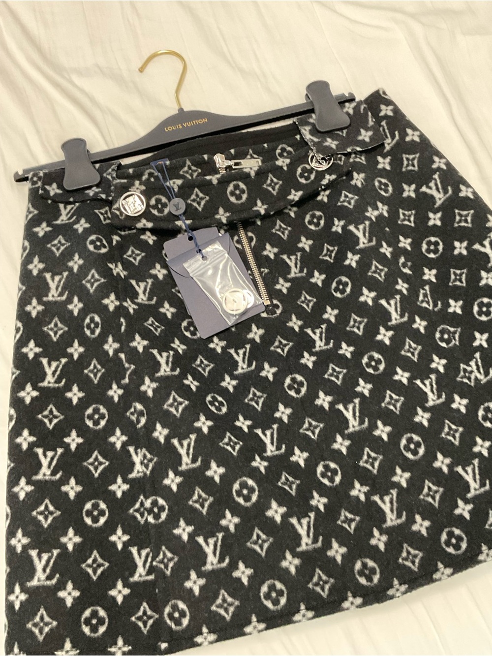 Louis Vuitton Black Monogram Mini Skirt size 40